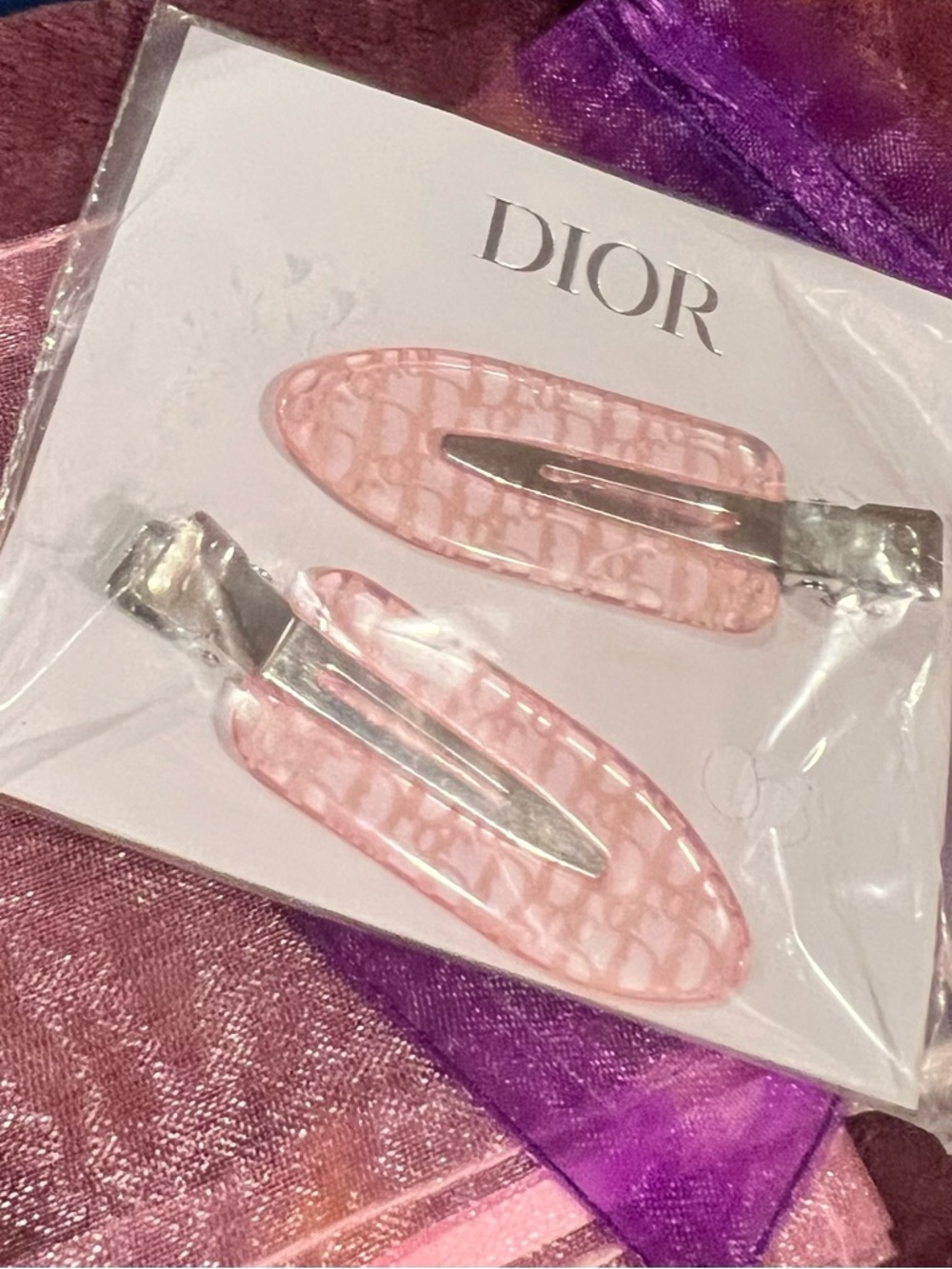🌸 Dior Pink Monogram Hair Clips Set | GWP | New in package! | Backstage Style
